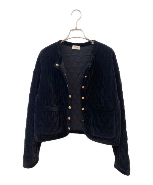 CELINE（セリーヌ）CELINE (セリーヌ) キルティングジャケット ブラック サイズ:34の古着・服飾アイテム
