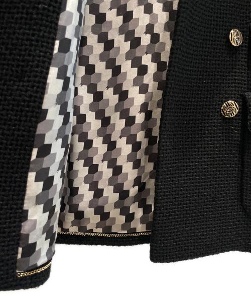 CHANEL（シャネル）CHANEL (シャネル) ココボタンツイードダブルコート ブラック サイズ:36の古着・服飾アイテム