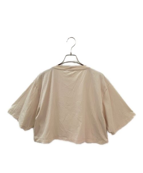 CELINE（セリーヌ）CELINE (セリーヌ) コットンクロップドロゴTシャツ アイボリー サイズ:１の古着・服飾アイテム