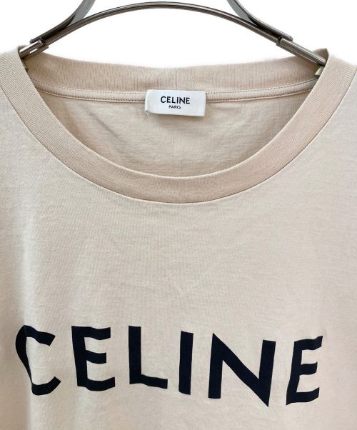 CELINE（セリーヌ）CELINE (セリーヌ) コットンクロップドロゴTシャツ アイボリー サイズ:１の古着・服飾アイテム