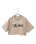 CELINE（セリーヌ）の古着「コットンクロップドロゴTシャツ」｜アイボリー