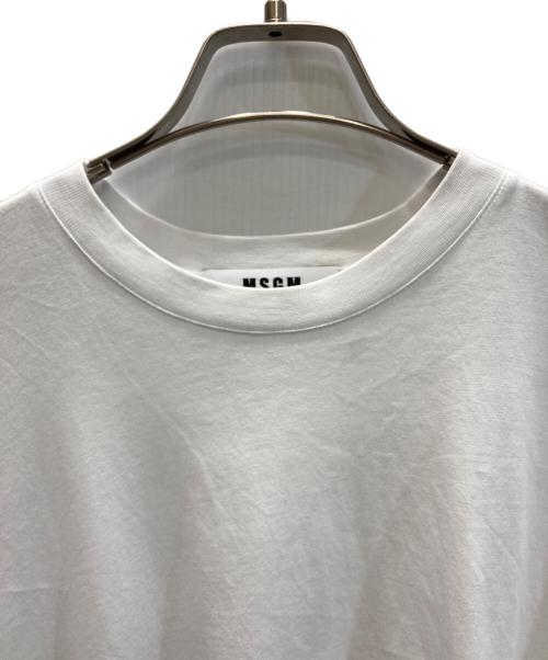 MSGM（エムエスジーエム）MSGM (エムエスジーエム) アシンメトリーラッフルスリーブスウェットシャツ ホワイト サイズ:Sの古着・服飾アイテム