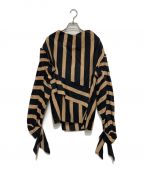 3.1 phillip limスリーワンフィリップリム）の古着「カシュクールブラウス」｜ブラウン×ブラック