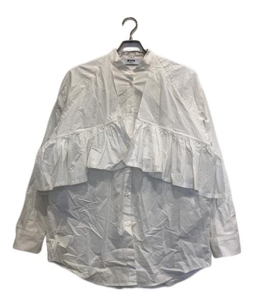 MSGM（エムエスジーエム）MSGM (エムエスジーエム) フリルブラウス ホワイト サイズ:44の古着・服飾アイテム