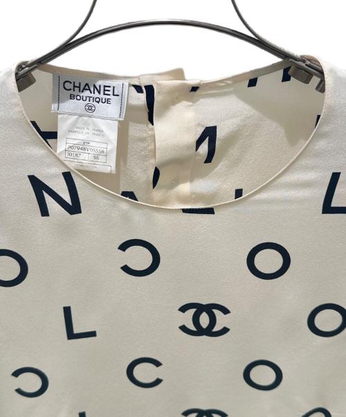 CHANEL（シャネル）CHANEL (シャネル) ココマーク 半袖 ロゴ カットソー  ホワイト サイズ:38の古着・服飾アイテム
