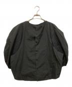 ENFOLDエンフォルド）の古着「ボリュームスリーブブラウス」｜ブラック