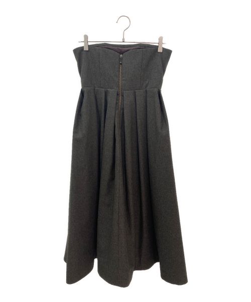 MADISON BLUE（マディソンブルー）MADISON BLUE (マディソンブルー) FIT&FLAREBUSTIERDRESSFLANNEL カーキ サイズ:XSの古着・服飾アイテム