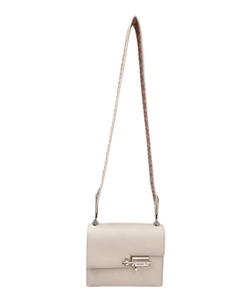 HERMES（エルメス）HERMES (エルメス) ヴェルーミニストラップバッグ アイボリー×オレンジの古着・服飾アイテム
