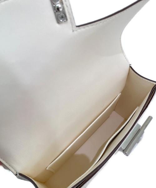 HERMES（エルメス）HERMES (エルメス) ヴェルーミニストラップバッグ アイボリー×オレンジの古着・服飾アイテム