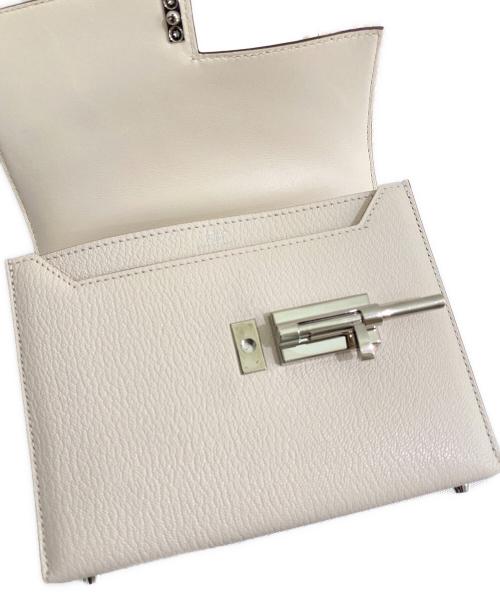 HERMES（エルメス）HERMES (エルメス) ヴェルーミニストラップバッグ アイボリー×オレンジの古着・服飾アイテム