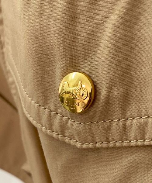 CELINE（セリーヌ）CELINE (セリーヌ) シャツワンピース ベージュ サイズ:38の古着・服飾アイテム