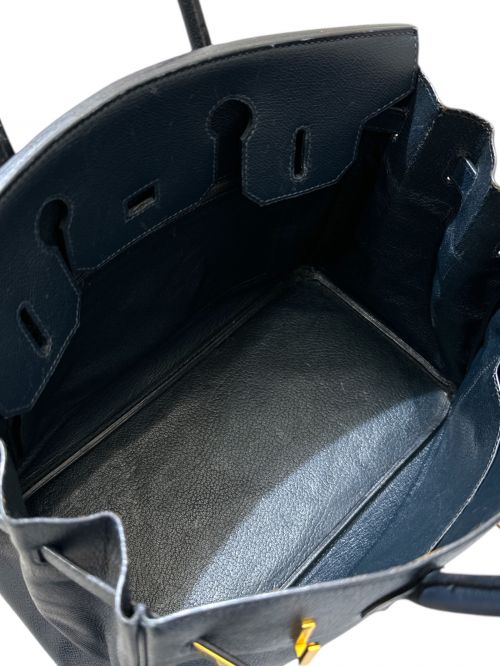 HERMES（エルメス）HERMES (エルメス) バーキン30 クシュベル ゴールド金具 1994年製 ネイビー×ゴールド金具 サイズ:30の古着・服飾アイテム