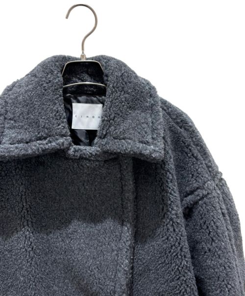 CINOH（チノ）CINOH (チノ) BOA コクーンコート グレー サイズ:Freeの古着・服飾アイテム