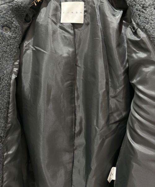 CINOH（チノ）CINOH (チノ) BOA コクーンコート グレー サイズ:Freeの古着・服飾アイテム