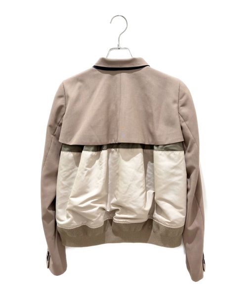 sacai（サカイ）sacai (サカイ) Nylon Twill Mix Jacket ベージュ サイズ:3の古着・服飾アイテム