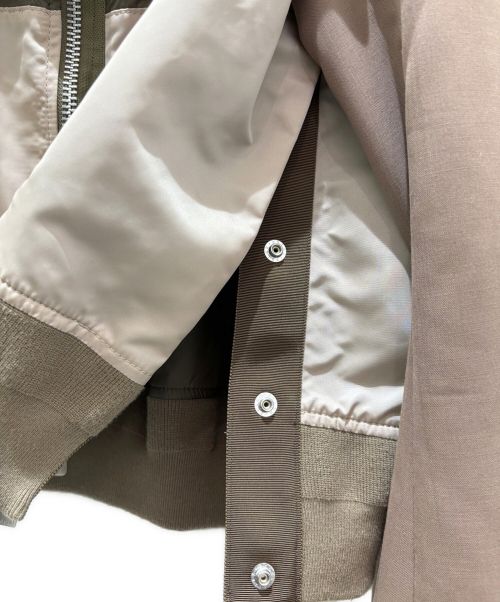 sacai（サカイ）sacai (サカイ) Nylon Twill Mix Jacket ベージュ サイズ:3の古着・服飾アイテム