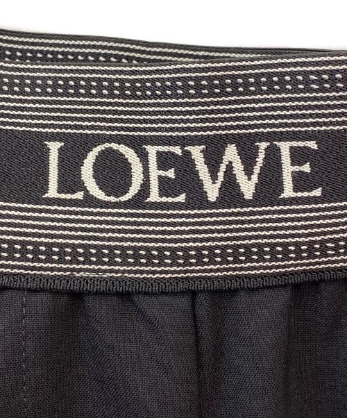 LOEWE（ロエベ）LOEWE (ロエベ) クロップドトラウザーズ ブラック サイズ:Lの古着・服飾アイテム