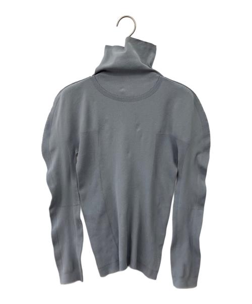 ISSEY MIYAKE me（イッセイ ミヤケ ミー）ISSEY MIYAKE ME (イッセイ ミヤケ ミー) ハイネックカットソー スカイブルー サイズ:Fの古着・服飾アイテム