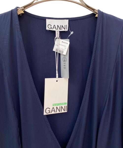 GANNI（ガニー）GANNI (ガニー) ラップドレス ネイビー サイズ:34の古着・服飾アイテム