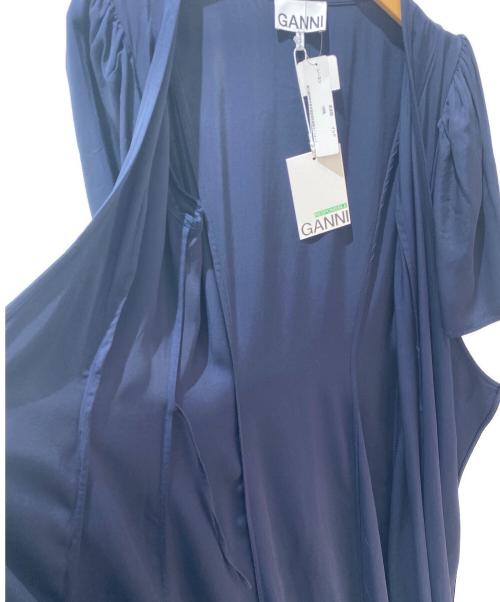 GANNI（ガニー）GANNI (ガニー) ラップドレス ネイビー サイズ:34の古着・服飾アイテム