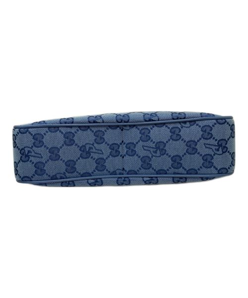 GUCCI（グッチ）GUCCI (グッチ) PALACE (パレス) ハーフムーンミニバッグ ブルーの古着・服飾アイテム