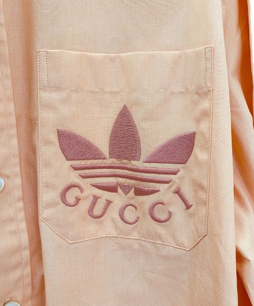 GUCCI×adidas（グッチ×アディダス）GUCCI×adidas (グッチ×アディダス) Philafi L/S Shirt オレンジ サイズ:44の古着・服飾アイテム
