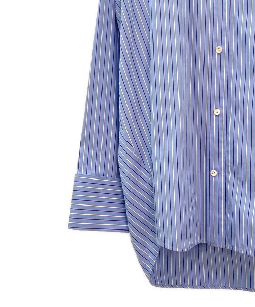 BALENCIAGA（バレンシアガ）BALENCIAGA (バレンシアガ) ビッグストライプシャツ ブルー サイズ:34の古着・服飾アイテム
