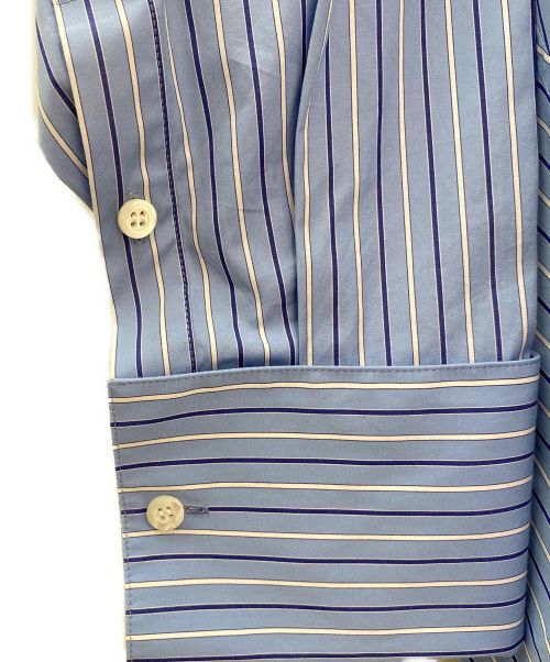BALENCIAGA（バレンシアガ）BALENCIAGA (バレンシアガ) ビッグストライプシャツ ブルー サイズ:34の古着・服飾アイテム