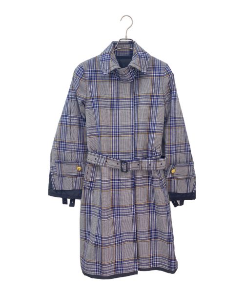 sacai（サカイ）sacai (サカイ) ドッキングチェックコート ブラック サイズ:1の古着・服飾アイテム