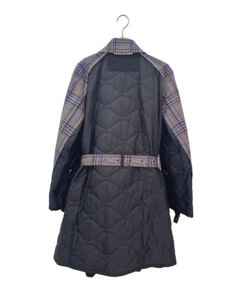 sacai（サカイ）sacai (サカイ) ドッキングチェックコート ブラック サイズ:1の古着・服飾アイテム