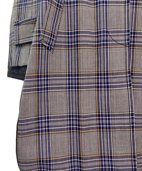 sacai（サカイ）sacai (サカイ) ドッキングチェックコート ブラック サイズ:1の古着・服飾アイテム