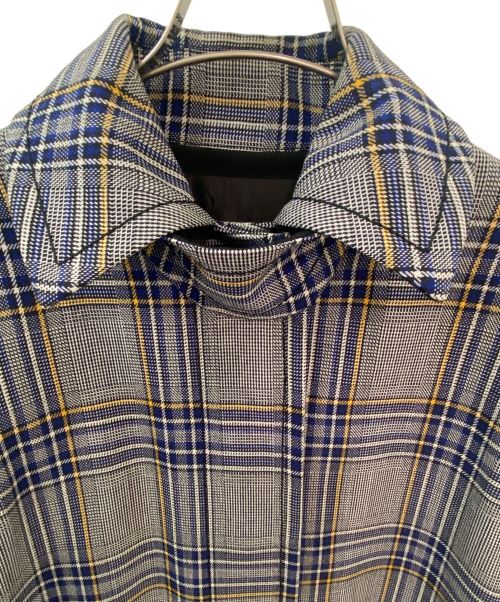 sacai（サカイ）sacai (サカイ) ドッキングチェックコート ブラック サイズ:1の古着・服飾アイテム