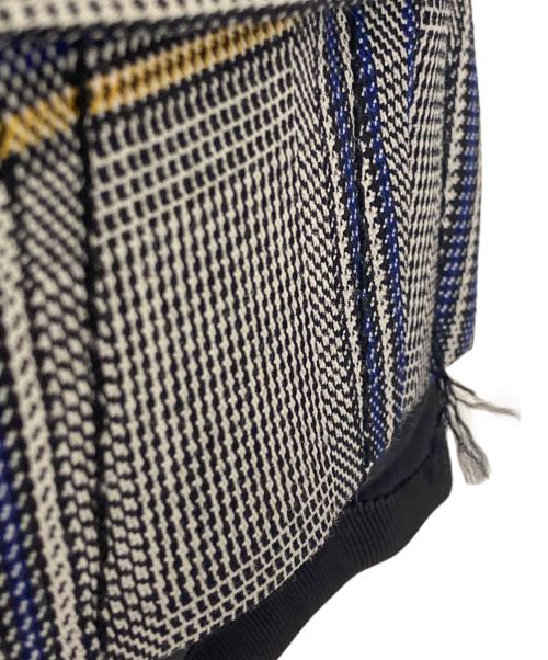 sacai（サカイ）sacai (サカイ) ドッキングチェックコート ブラック サイズ:1の古着・服飾アイテム