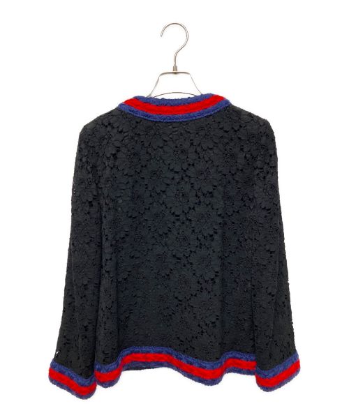 GUCCI（グッチ）GUCCI (グッチ) シェリーラインレースジャケット ブラック サイズ:38の古着・服飾アイテム