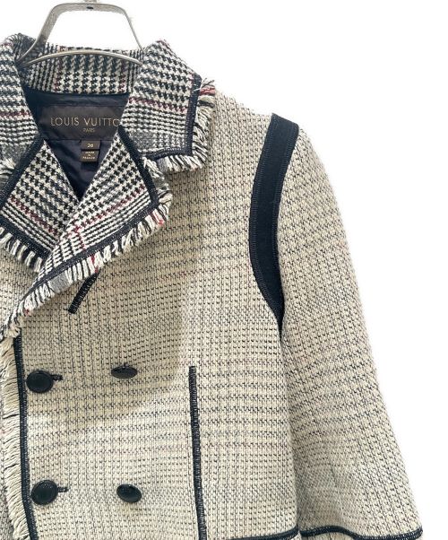 LOUIS VUITTON（ルイ ヴィトン）LOUIS VUITTON (ルイ ヴィトン) ウールショートスリーブジャケット アイボリー サイズ:36の古着・服飾アイテム