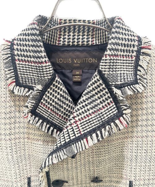 LOUIS VUITTON（ルイ ヴィトン）LOUIS VUITTON (ルイ ヴィトン) ウールショートスリーブジャケット アイボリー サイズ:36の古着・服飾アイテム