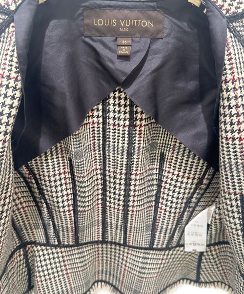 LOUIS VUITTON（ルイ ヴィトン）LOUIS VUITTON (ルイ ヴィトン) ウールショートスリーブジャケット アイボリー サイズ:36の古着・服飾アイテム