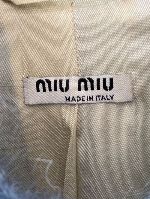 MIU MIU（ミュウミュウ）MIU MIU (ミュウミュウ) モヘアコート スカイブルー サイズ:38の古着・服飾アイテム