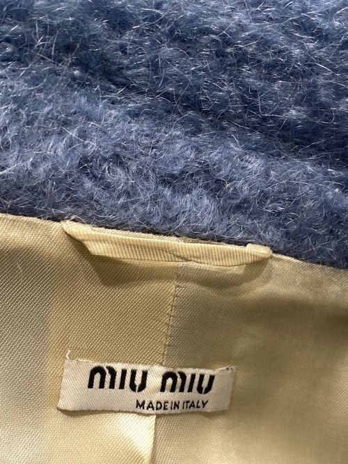 MIU MIU（ミュウミュウ）MIU MIU (ミュウミュウ) モヘアコート スカイブルー サイズ:38の古着・服飾アイテム