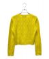 GUCCI (グッチ) GGパーフォレーテッド クロップド ニット イエロー サイズ:XS：35000円