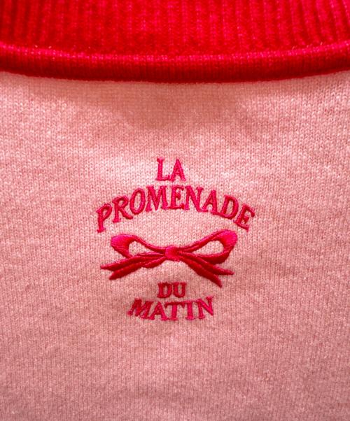 HERMES（エルメス）HERMES (エルメス) カシミヤセーター ピンク×イエロー サイズ:34の古着・服飾アイテム