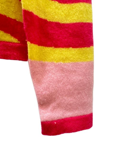 HERMES（エルメス）HERMES (エルメス) カシミヤセーター ピンク×イエロー サイズ:34の古着・服飾アイテム