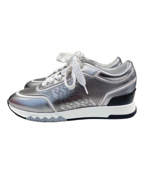 HERMES（エルメス）HERMES (エルメス) C-Addict Sneakers シルバー サイズ:37 1/2の古着・服飾アイテム