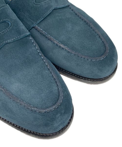 JOHN LOBB（ジョンロブ）JOHN LOBB (ジョンロブ) スウェード ローファー ブルー サイズ:8の古着・服飾アイテム