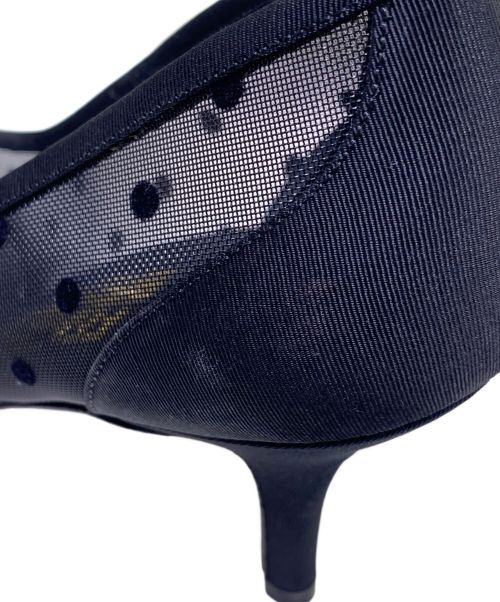 Salvatore Ferragamo（サルヴァトーレ フェラガモ）Salvatore Ferragamo (サルヴァトーレ フェラガモ) シースルードットパンプス ブラック サイズ:7の古着・服飾アイテム