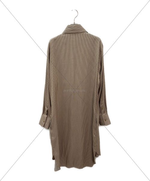 FENDI（フェンディ）FENDI (フェンディ) シルクストライプリングシャツ ベージュ サイズ:42の古着・服飾アイテム