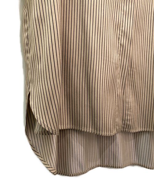 FENDI（フェンディ）FENDI (フェンディ) シルクストライプリングシャツ ベージュ サイズ:42の古着・服飾アイテム