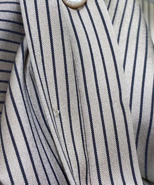 FENDI（フェンディ）FENDI (フェンディ) シルクストライプリングシャツ ベージュ サイズ:42の古着・服飾アイテム