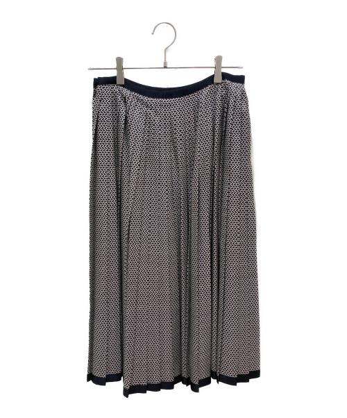 DRAWER（ドゥロワー）DRAWER (ドゥロワー) プリーツ総柄スカート ブラック サイズ:38の古着・服飾アイテム