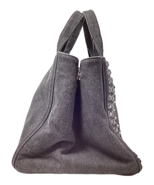 PRADA（プラダ）PRADA (プラダ) 2WAY Denim Tote Bag（２WAYデニムトートバッグ） グレーの古着・服飾アイテム